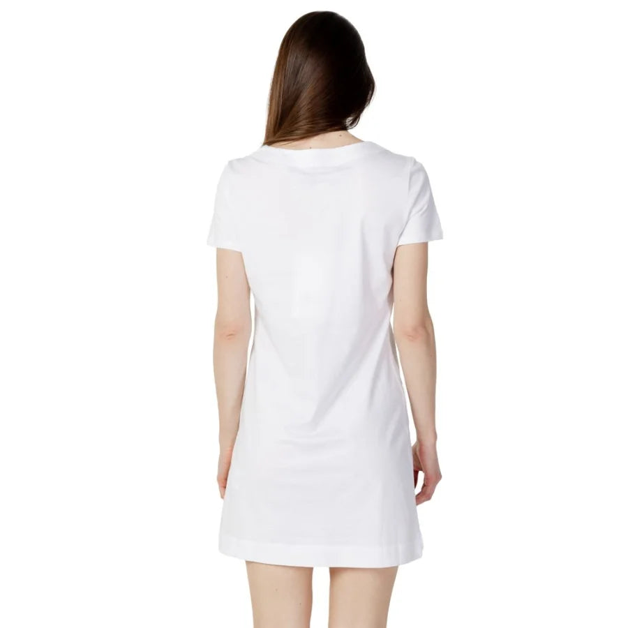 Love Moschino White Cotton Short Dress