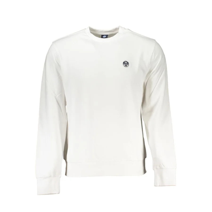 North Sails White Cotton Men Sweatshirt