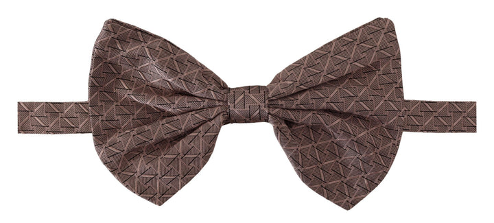 Dolce &amp; Gabbana Gray Fantasy Print Adjustable Neck Papillon Bow Tie
