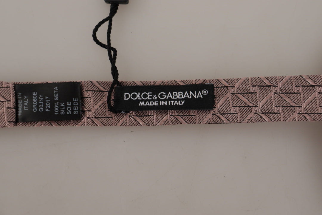 Dolce &amp; Gabbana Gray Fantasy Print Adjustable Neck Papillon Bow Tie