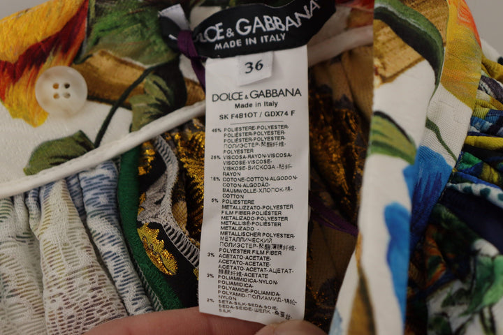 Dolce &amp; Gabbana Multicolor Patchwork Sicily Long Maxi Skirt