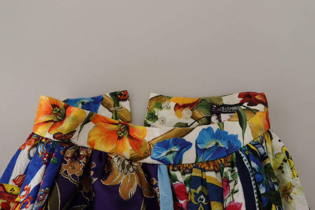 Dolce &amp; Gabbana Multicolor Patchwork Sicily Long Maxi Skirt