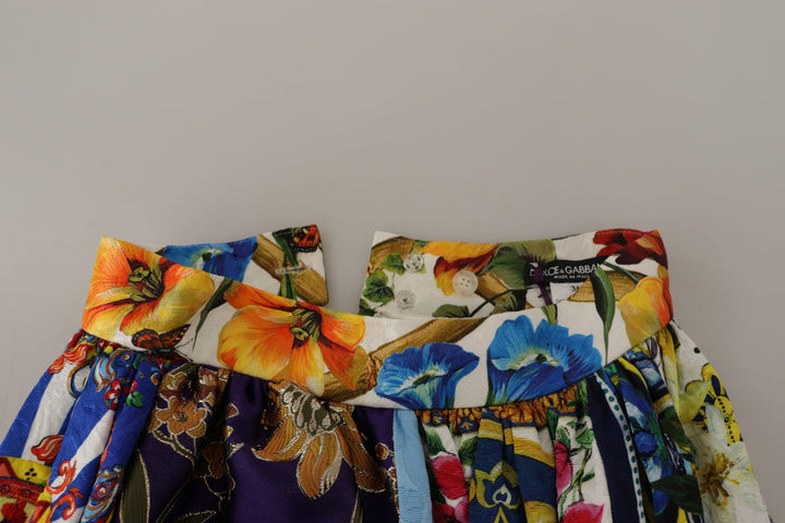 Dolce &amp; Gabbana Multicolor Patchwork Sicily Long Maxi Skirt