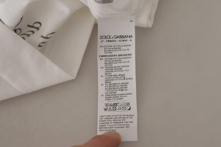 T-shirt ras du cou en coton à imprimé floral élégant Dolce &amp;amp; Gabbana