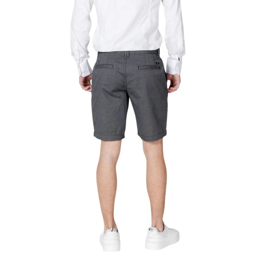 Armani Exchange Blue Cotton Bermuda Shorts