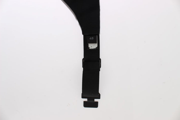 Dolce &amp; Gabbana Gray Waist Belt Silk Cummerbund