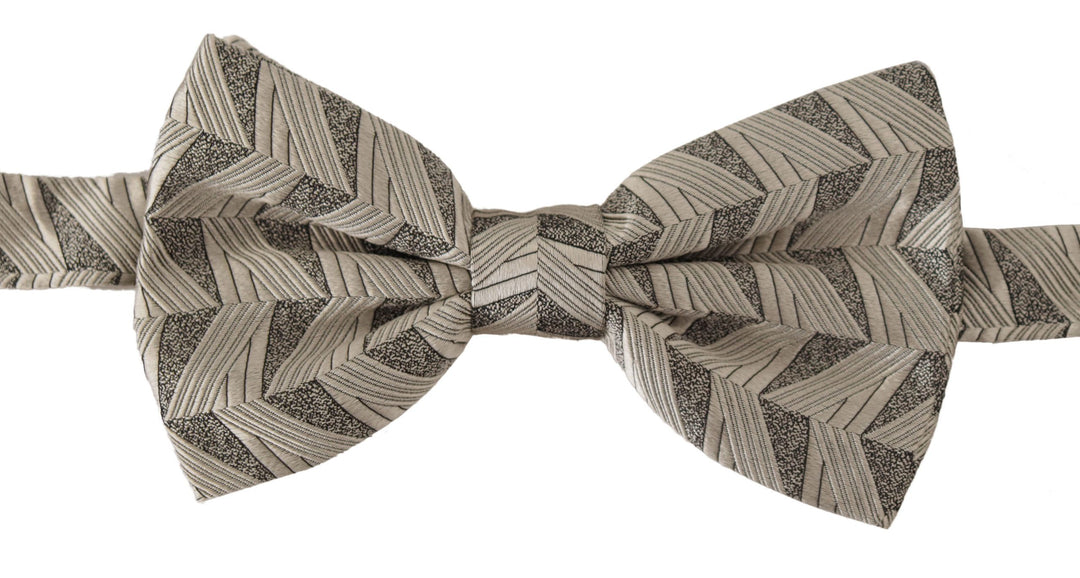Nœud papillon élégant en soie grise Dolce &amp;amp; Gabbana