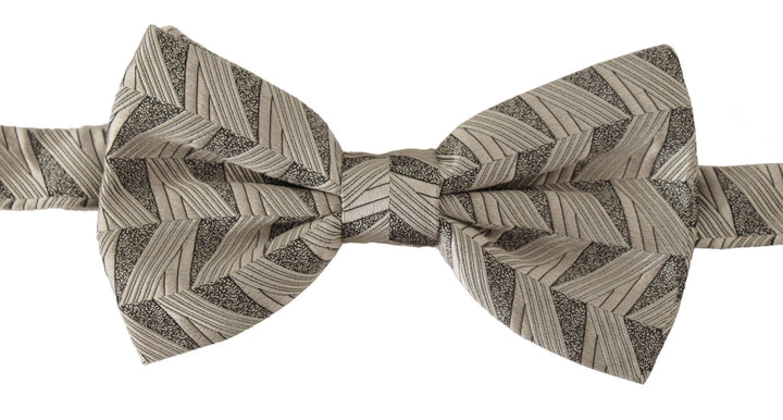 Nœud papillon élégant en soie grise Dolce &amp;amp; Gabbana