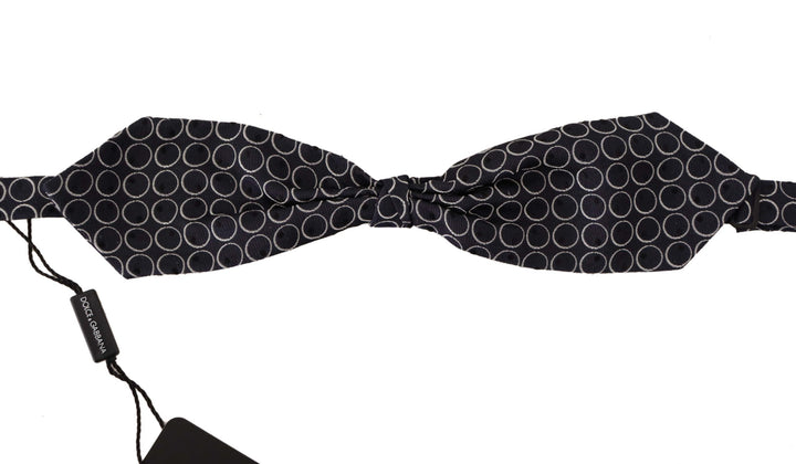 Dolce &amp;amp; Gabbana Élégant nœud papillon en soie noir et blanc