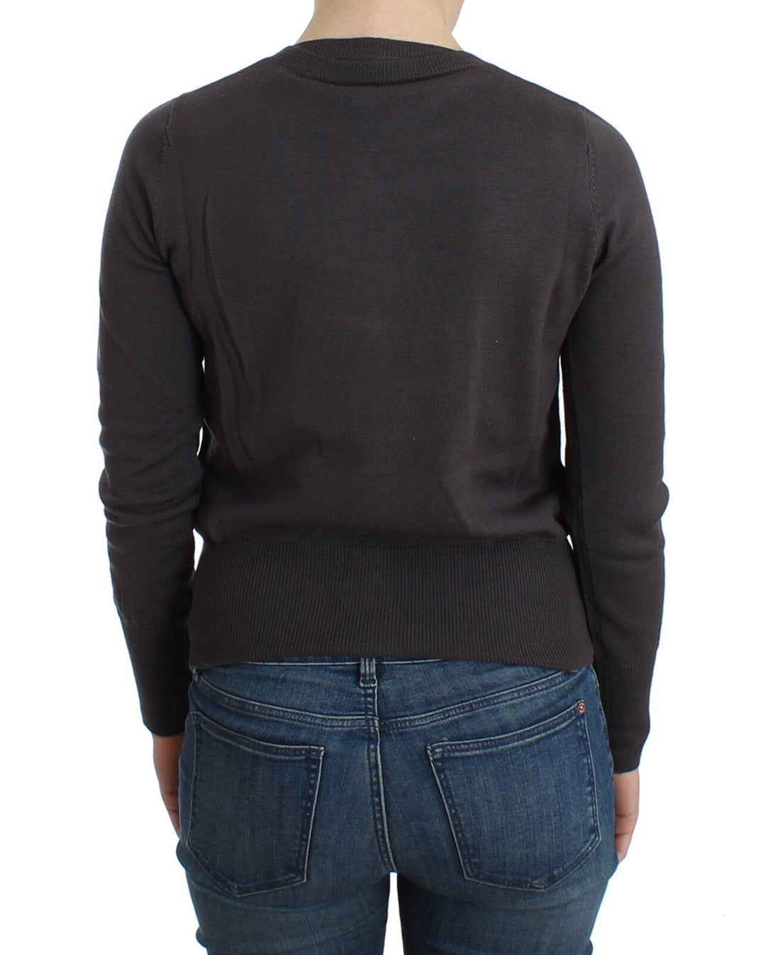 John Galliano Purple Wool Sequined Cardigan Knit Sweater