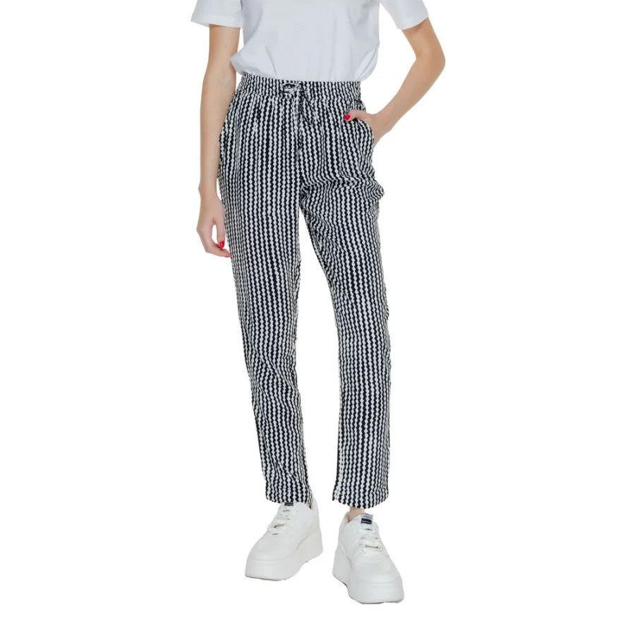 Only Black Viscose Casual Pants