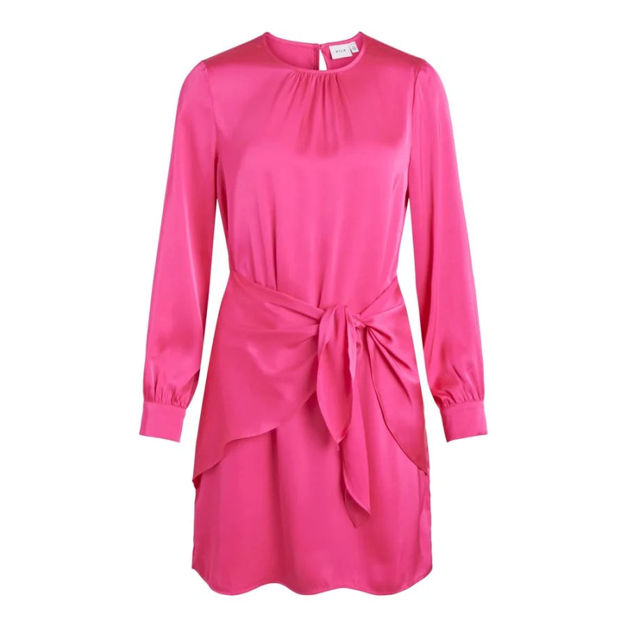Vila Clothes Pink Polyester Short Dress
