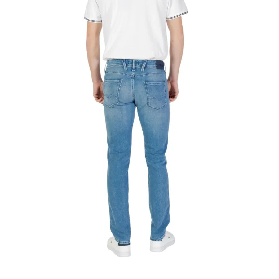 Replay Blue Cotton Skinny Jeans