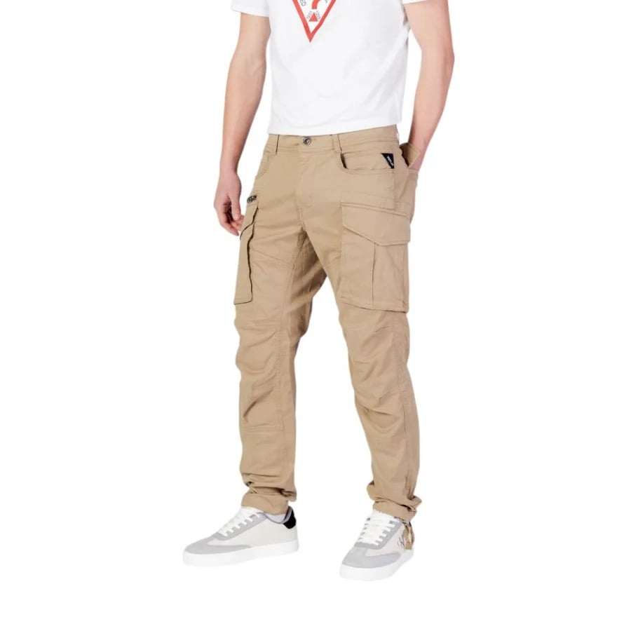 Replay Beige Cotton Relaxed Fit Jeans