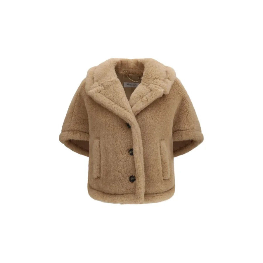 Max Mara Beige Alpaca Vicugna Pacos Coat