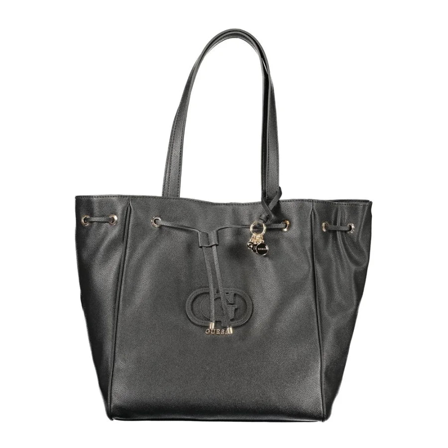 Guess Jeans Nero Poliuretano Women Handbag