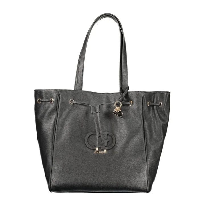 Guess Jeans Nero Poliuretano Women Handbag