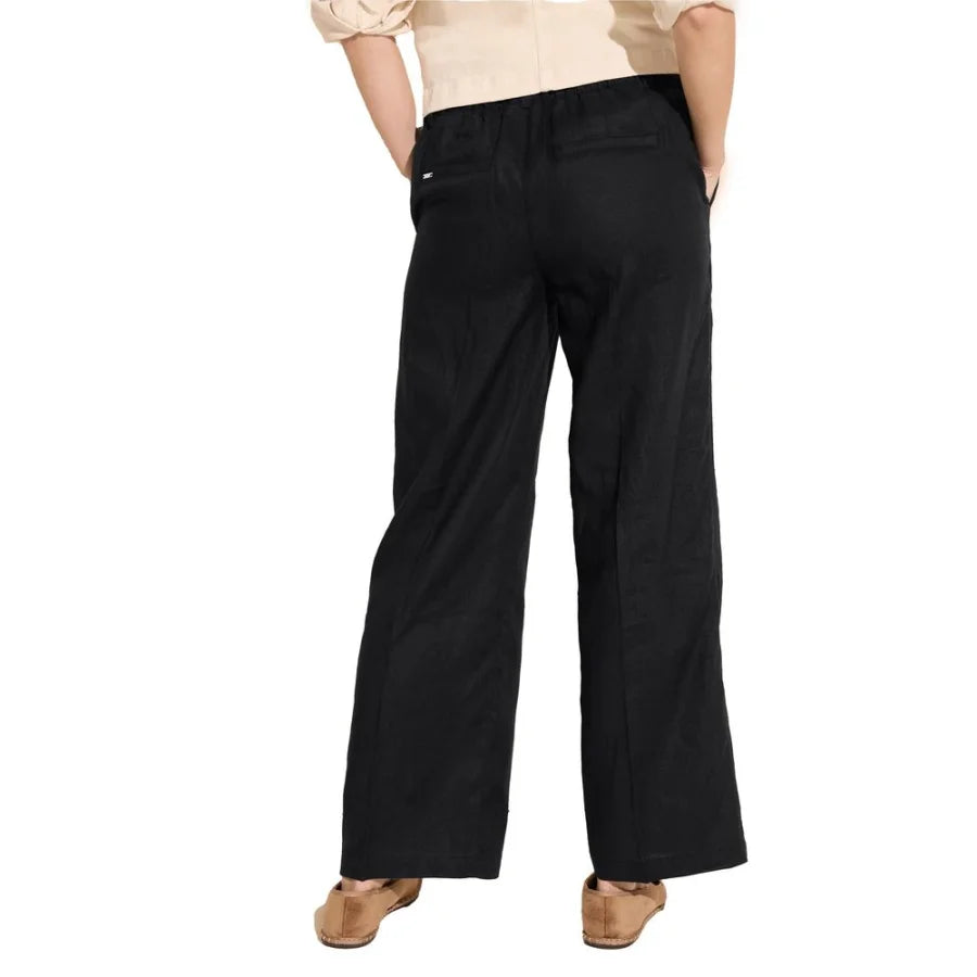 Street One Black Linen Casual Pants