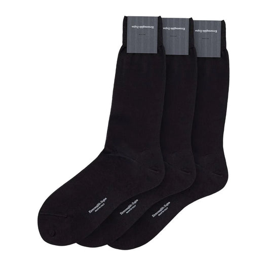 3-Pack Men’s Grey Socks in Scottish Lisle Cotton by Ermenegildo Zegna ZEGNA