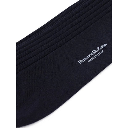 3-Pack Men’s Navy Blue Socks Ermenegildo Zegna Merino Wool Italy ZEGNA