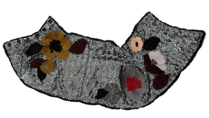 Écharpe en fourrure à paillettes florales élégante Dolce &amp; Gabbana