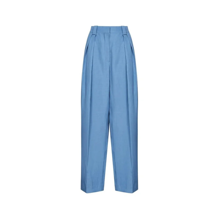 Stella McCartney Blue Linen Casual Pants