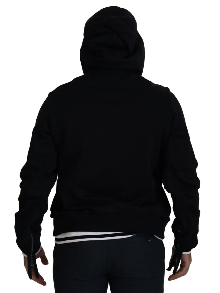 Dolce &amp;amp; Gabbana Élégant blouson aviateur noir à capuche