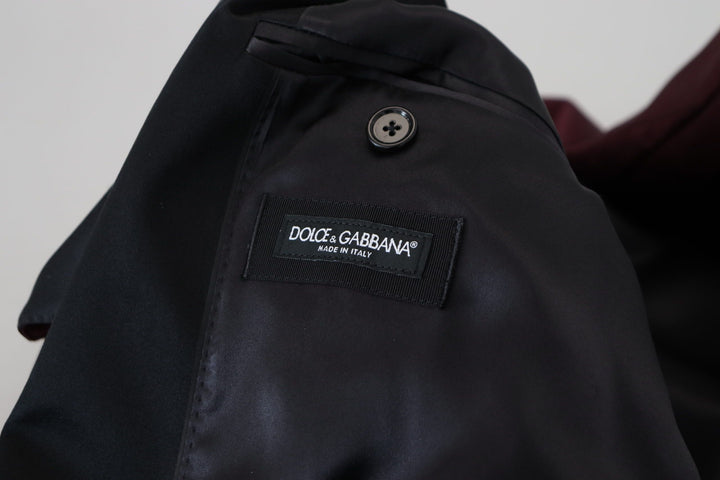 Dolce &amp; Gabbana Bordeaux Polyester Double Breasted Jacket