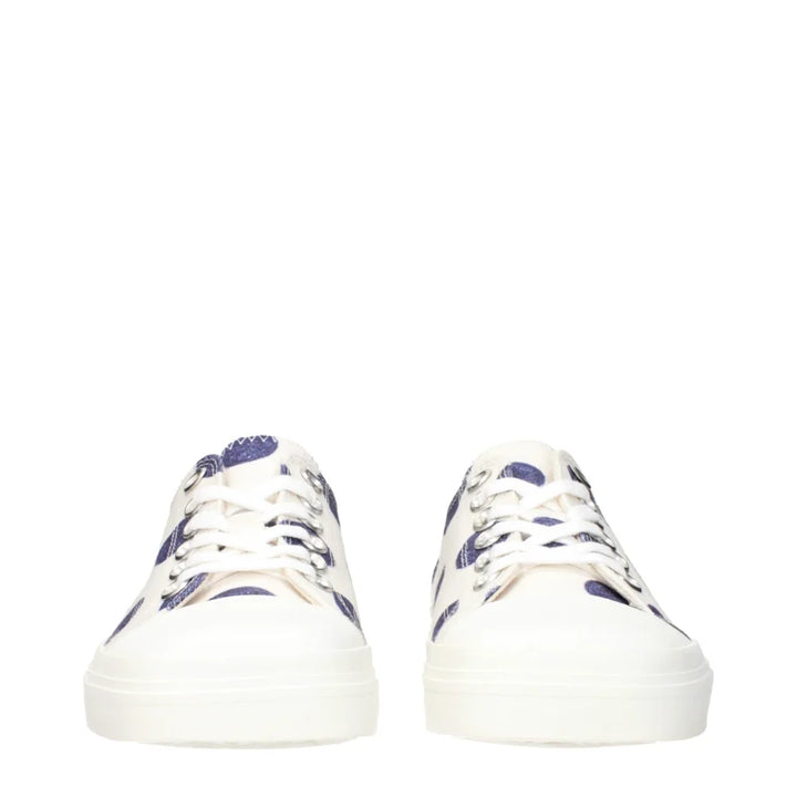 Moschino White Fabric Low Top Sneakers