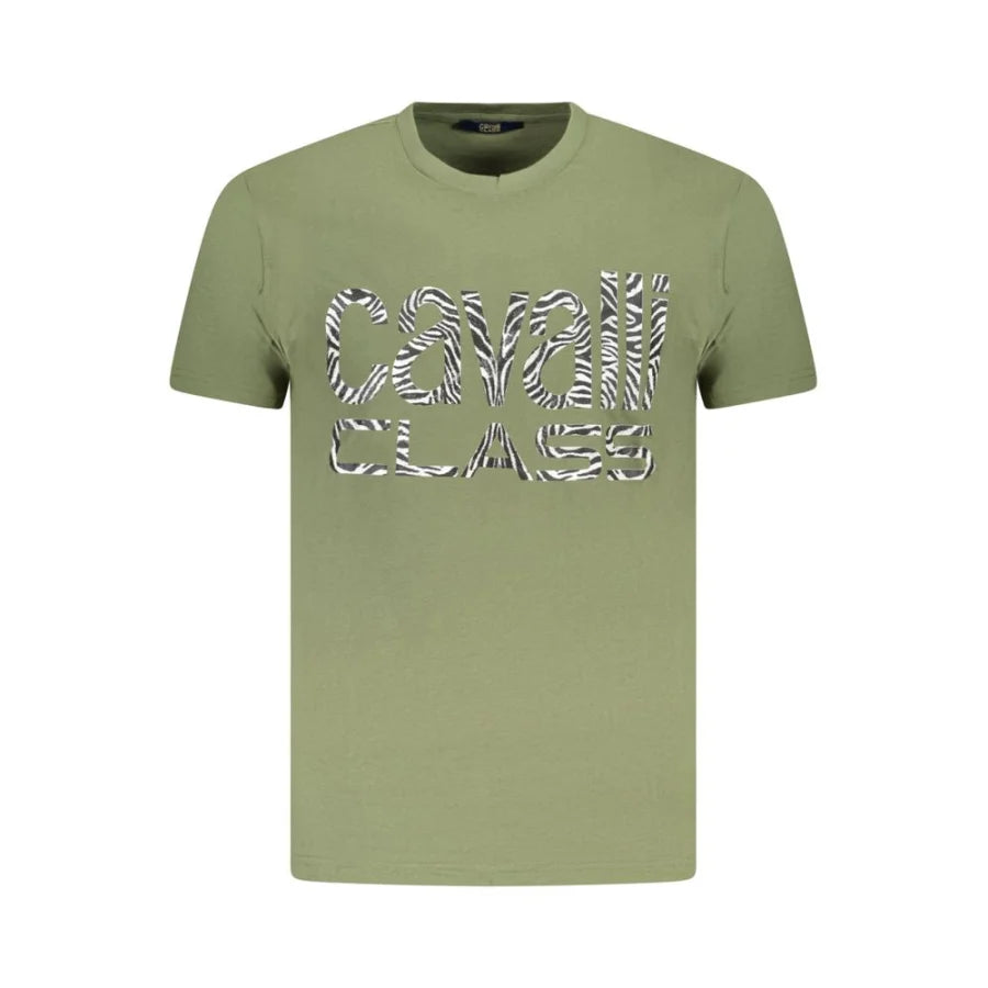 Cavalli Class Verde Cotton Men T-Shirt