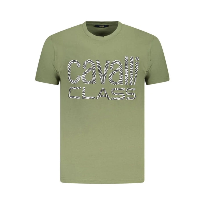 Cavalli Class Verde Cotton Men T-Shirt