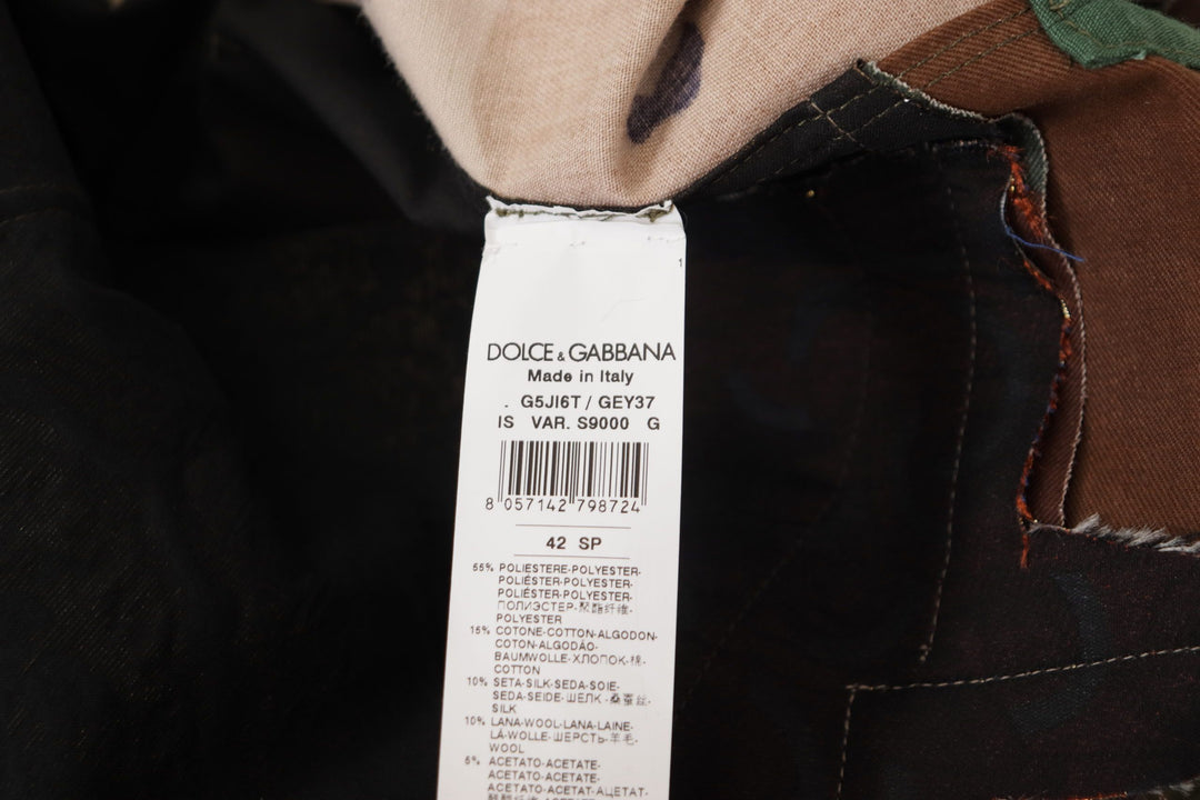 Dolce &amp; Gabbana Multicolor Button Down Patchwork Shirt