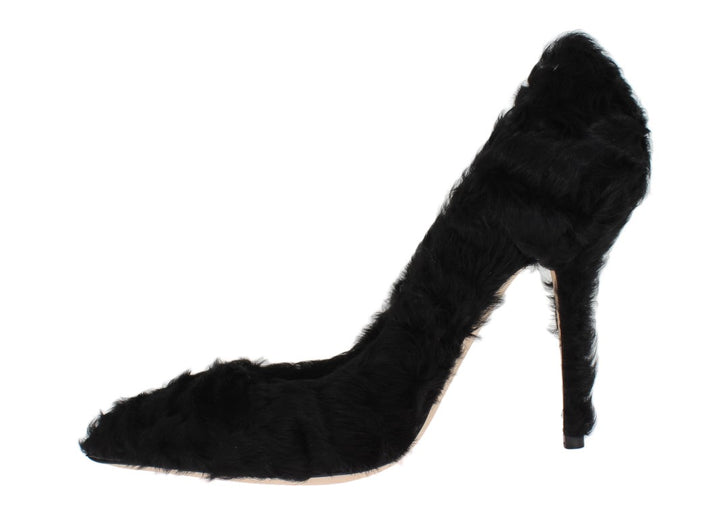 Escarpins élégants Dolce &amp;amp; Gabbana en cuir fourrure Xiangao de luxe