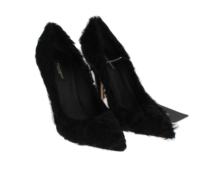 Escarpins élégants Dolce &amp;amp; Gabbana en cuir fourrure Xiangao de luxe