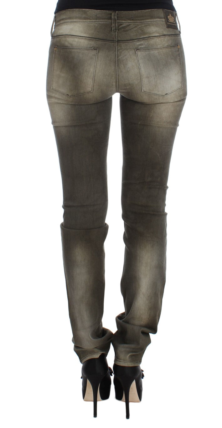 Ermanno Scervino Jeans Slim Fit Vestido Gris Sensación