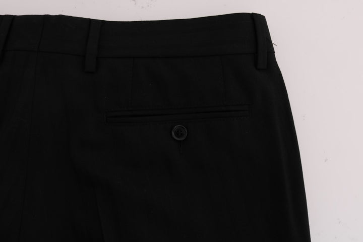 Pantalones de vestir rectos de rayas negras de Dolce Gabbana Sensation