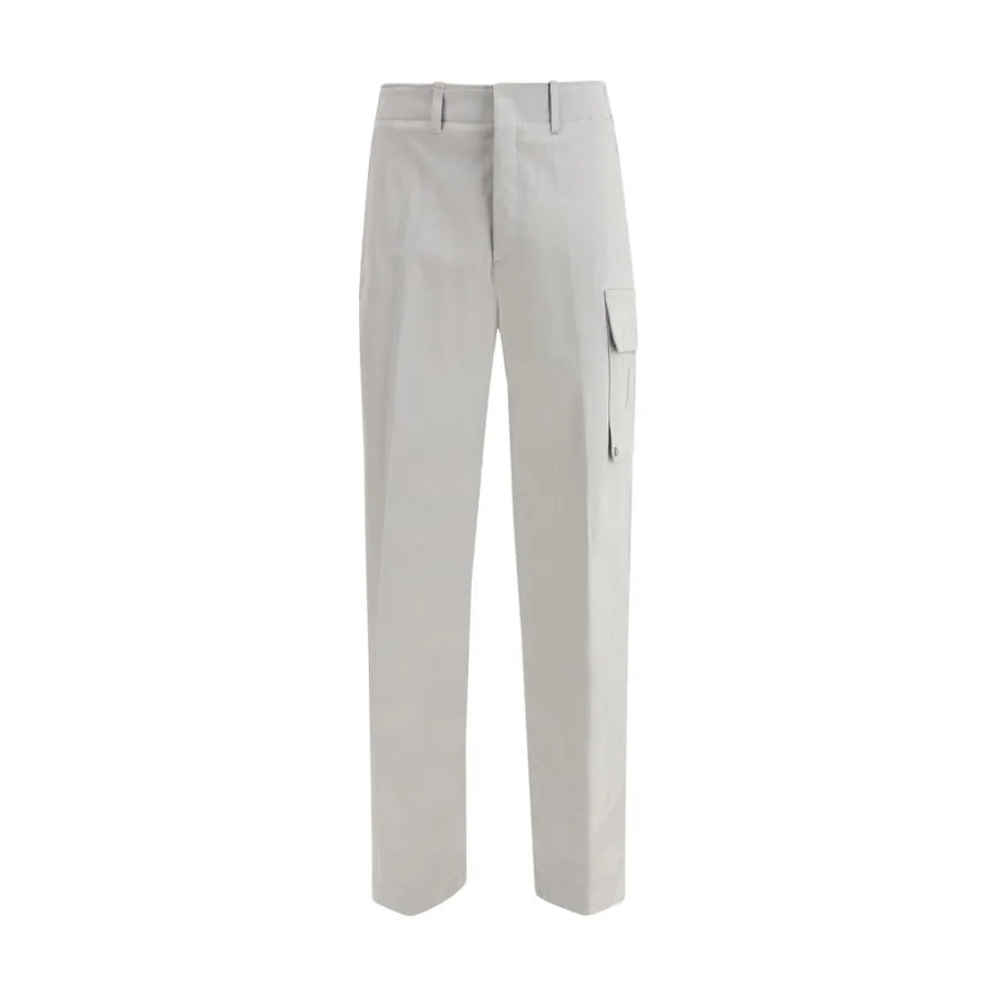 Fendi Silver Cotton Cargo Pants