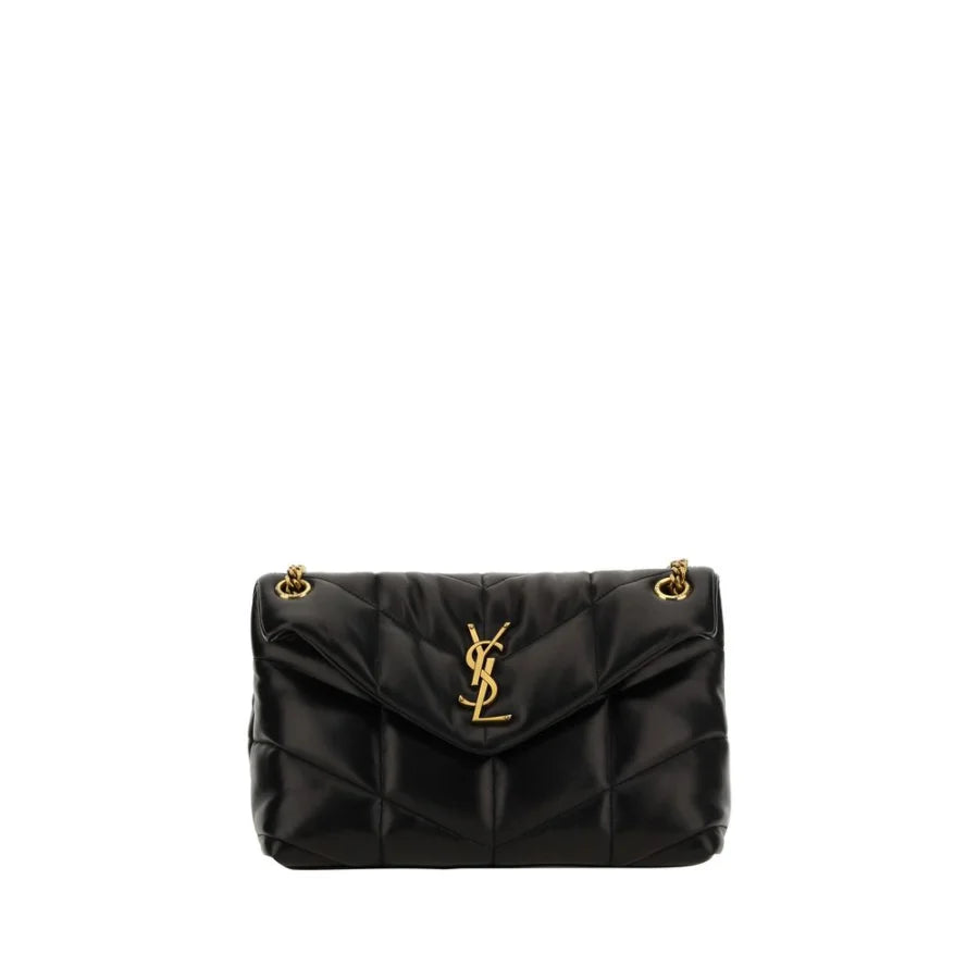Saint Laurent Black Lamb Leather Shoulder Bag
