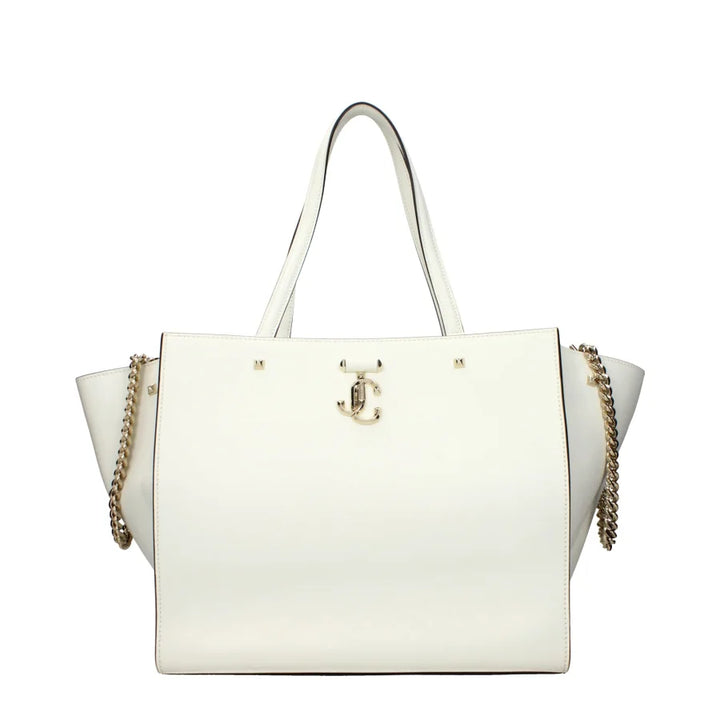 Jimmy Choo White Leather Shoulder Bag