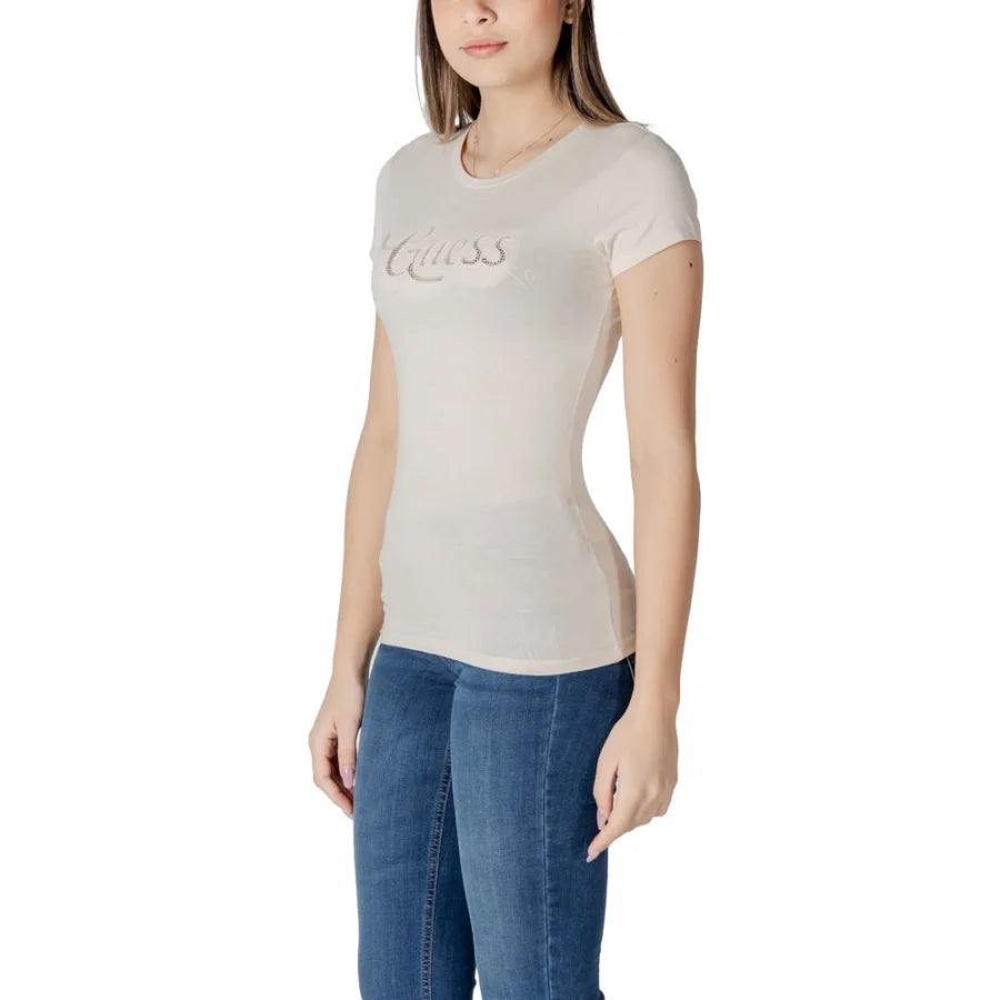 Guess Beige Cotton T-Shirt
