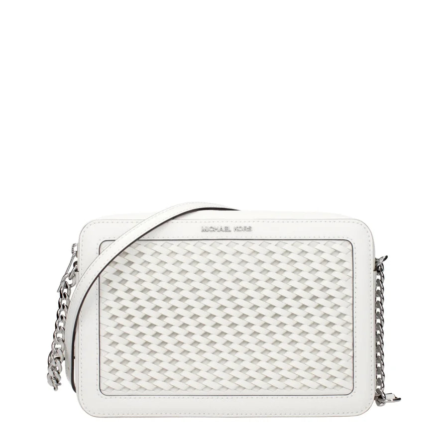 Michael Kors White Leather Crossbody Bag