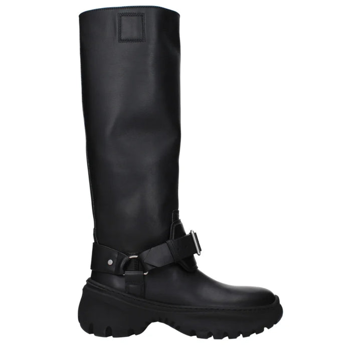 Burberry Black Leather Boots