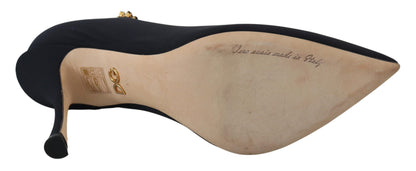 Escarpins chaussettes Dolce &amp; Gabbana Chic Mary Jane noirs avec cristaux