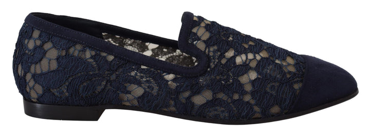 Mocassins plats bleus élégants Dolce &amp;amp; Gabbana - Chic d&