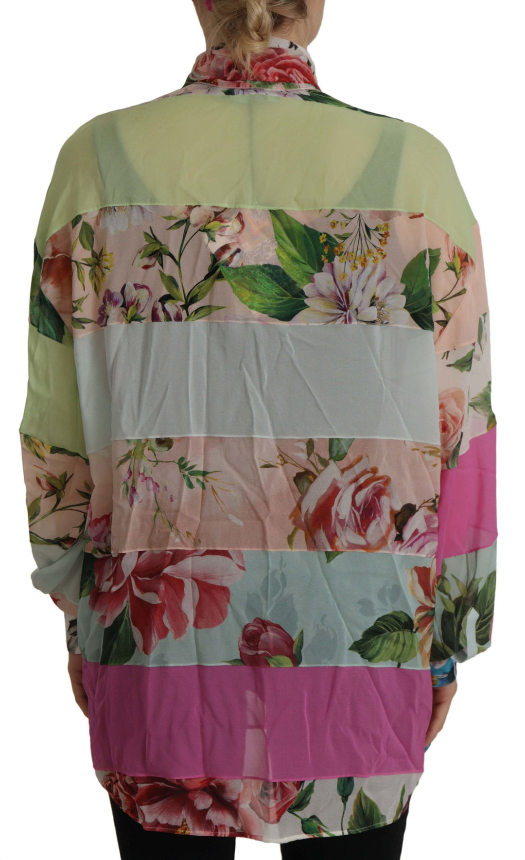 Chemisier élégant en soie à patchwork floral Dolce &amp;amp; Gabbana