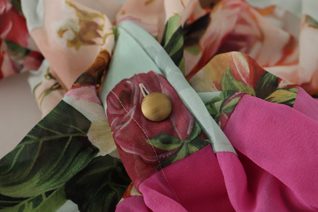 Chemisier élégant en soie à patchwork floral Dolce &amp;amp; Gabbana