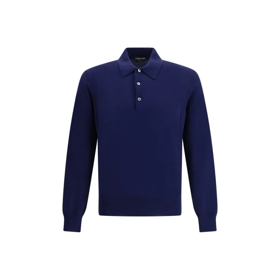 Tom Ford Blue Cotton Polo Shirt