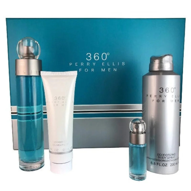 Ultimate Fragrance Gift Set Toilette Spray Shower Gel Deodorant Body Men’s Sets Perry Ellis