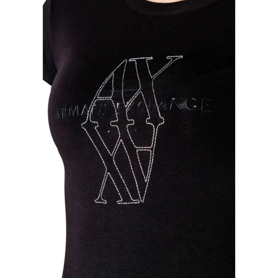 Armani Exchange Black Cotton T-Shirt