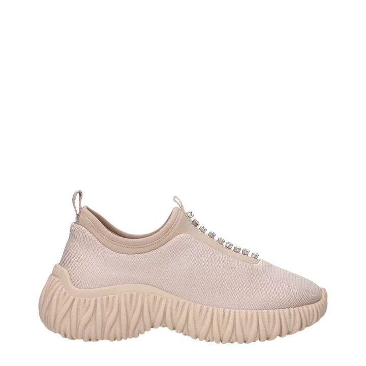 Miu Beige Fabric Sneakers